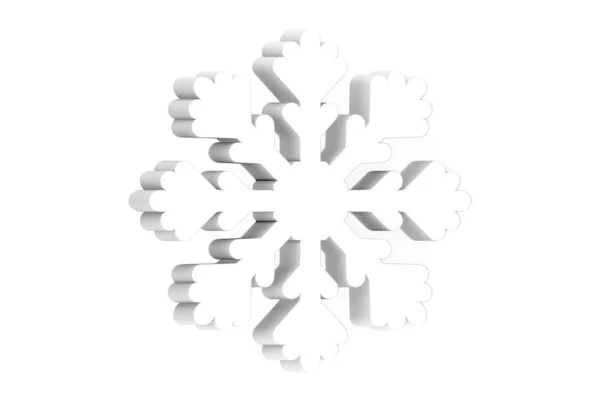 Biały płatek śniegu dla Wesołych Świąt — Zdjęcie stockowe