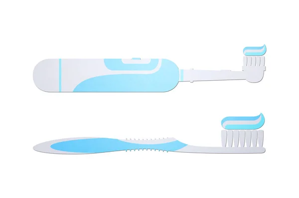 Electric toothbrush with toothpaste for brushing teeth — Stock Photo, Image