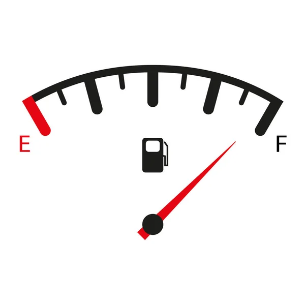 Brandstofsensor Horizontaal Vlakke Stijl Geïsoleerd Witte Achtergrond Vector — Stockvector