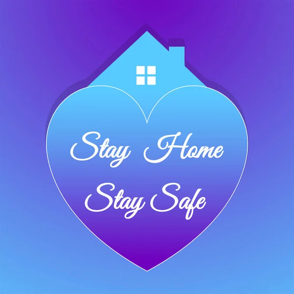 Stay Home Stay Safe Athness Post Эффектом Сердцем Stay Home — стоковый вектор