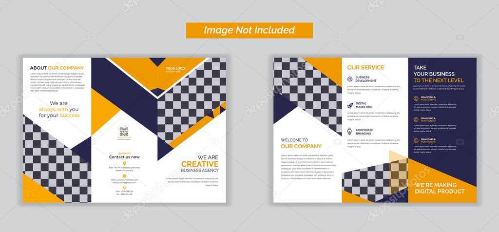 Vector triple folding brochure for business and advertising,brochure design, brochure template, creative tri-fold, trend brochure