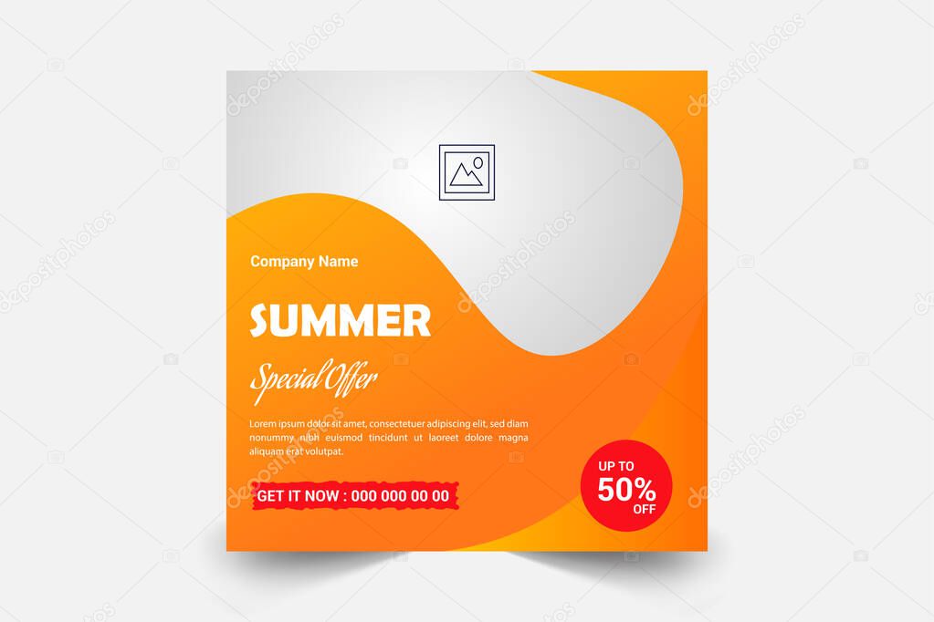 Business Banner For Summer Sale Poster. Special Offer Sale Banners Template Vector .eps