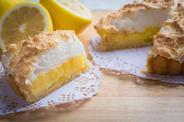 Lemon pie on board