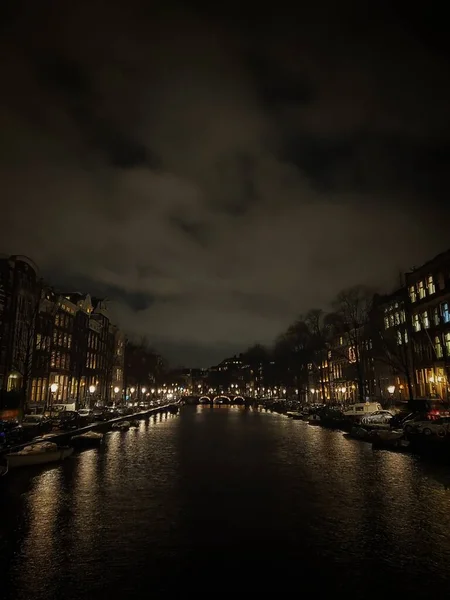 Amsterdam Europe Night — Stock Photo, Image