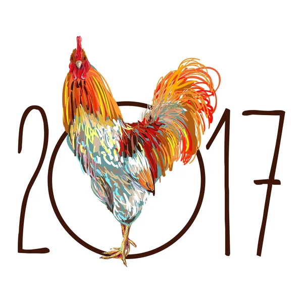 Coq symbole de l'année chinoise — Image vectorielle