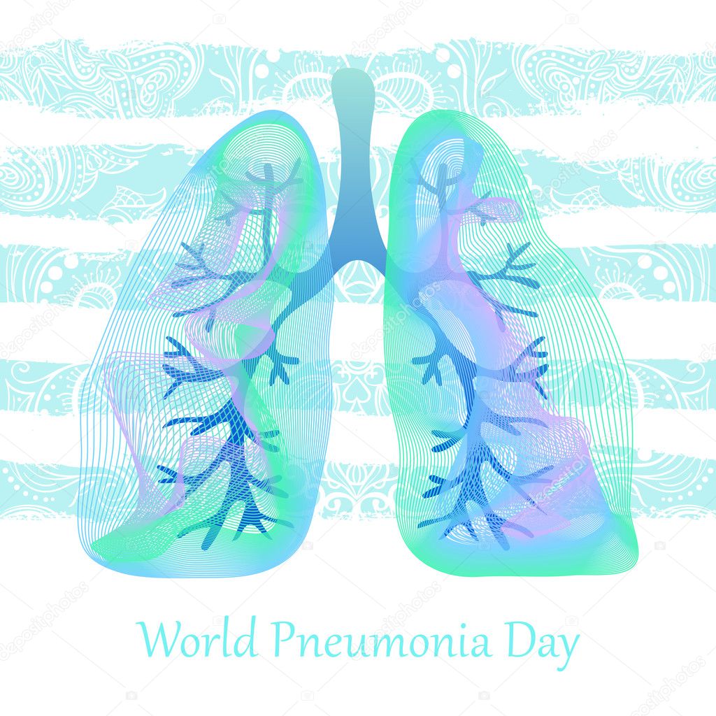 World Pneumonia Day. Human lungs. Medical illustration. Health care vector illustration. Lungs icon. Human lungs vector icon