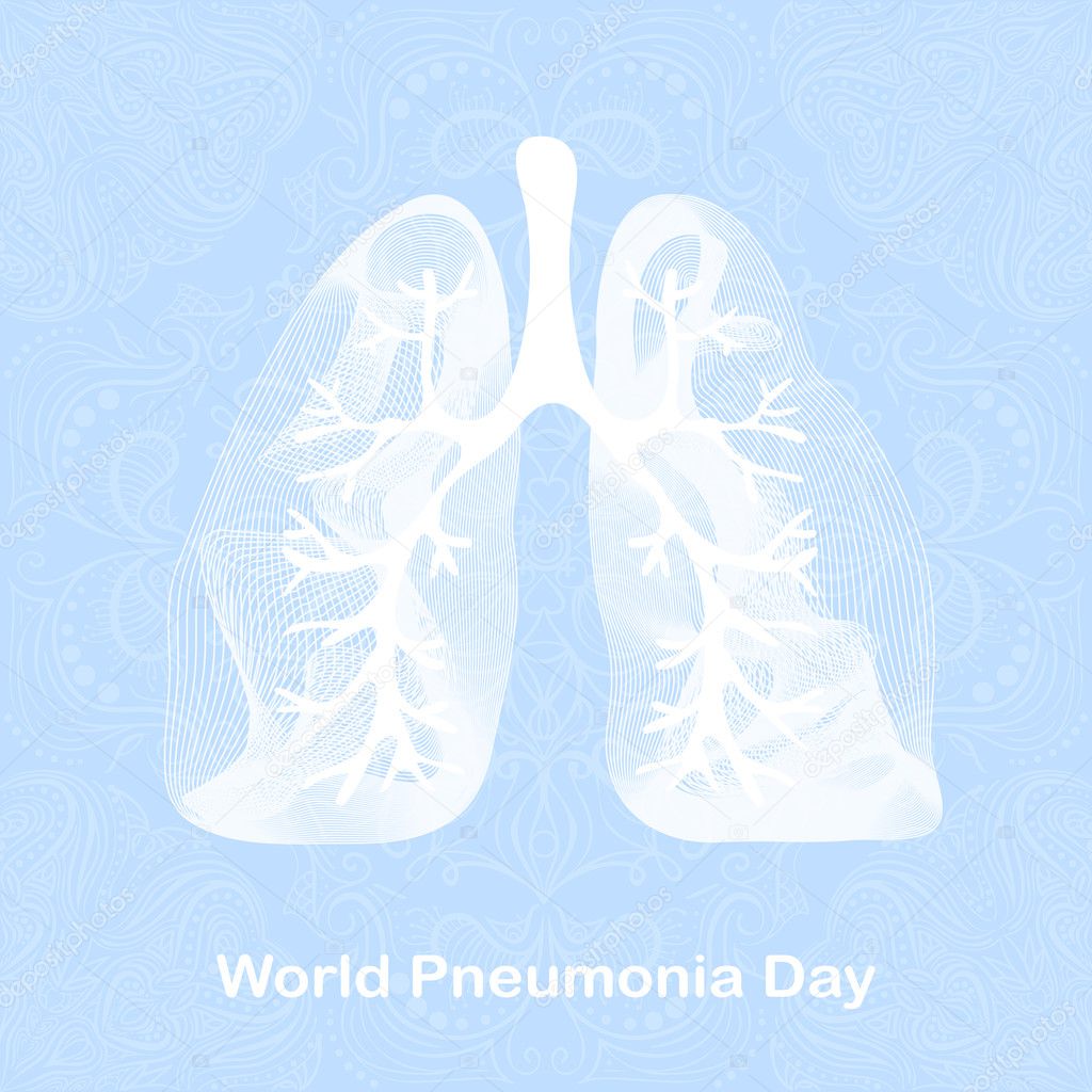 World Pneumonia Day. Human lungs. Medical illustration. Health care vector illustration. Lungs icon. Human lungs vector icon