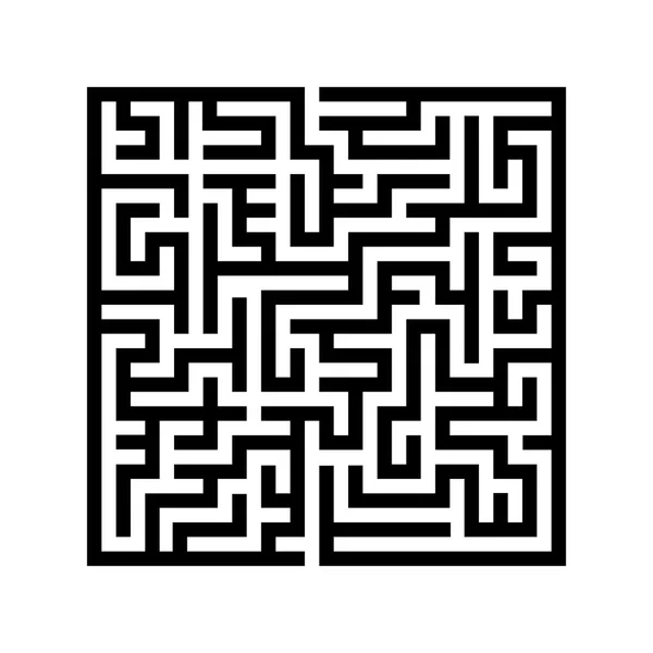 Labyrinthe forme élément de conception. Une entrée et une sortie. Labyrinthe — Image vectorielle