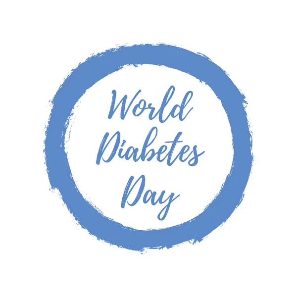 Wereld Diabetes dag. Blauwe cirkel. Medische illustratie. Gezondheidszorg — Stockvector