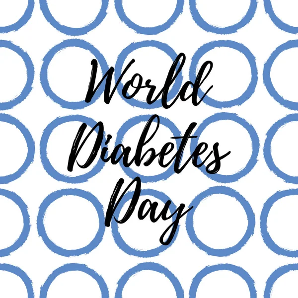 Wereld Diabetes dag. Blauwe cirkel. Medische illustratie. Gezondheidszorg — Stockvector