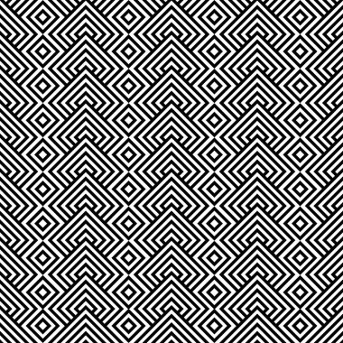 Dikişsiz soyut siyah beyaz tek renkli desen. Moda tasarımı. Vektör arka plan. Duvar kağıtları, desen dolgularını, web sayfası arka planlar, yüzey dokuları, tekstil için mükemmel