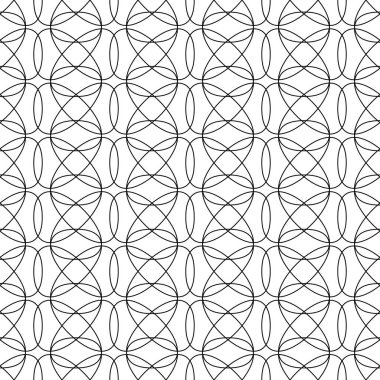 Dikişsiz soyut siyah beyaz tek renkli desen. Moda tasarımı. Vektör arka plan. Duvar kağıtları, desen dolgularını, web sayfası arka planlar, yüzey dokuları, tekstil için mükemmel