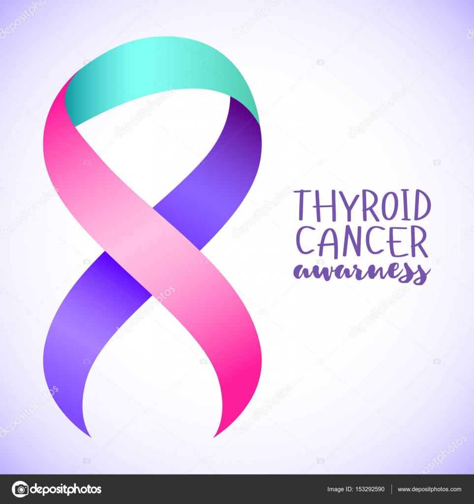 Thyroid cancer ribbon vector illustration Stock Vector Image by
