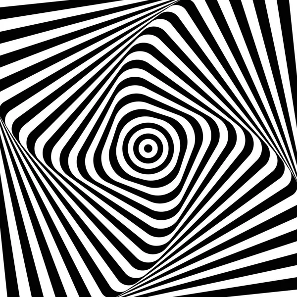 Чорно-білий фон. Оптична ілюзія. Абстрактна геометрична Векторна ілюстрація для вашого дизайну — стоковий вектор