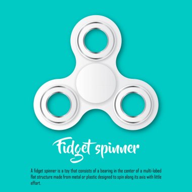 Tipik üç başlı topluca spinner. Stres giderici oyuncak. El spinner. Vektör çizim