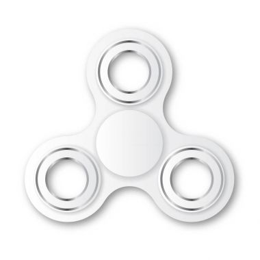 Tipik üç başlı topluca spinner. Stres giderici oyuncak. El spinner. Vektör çizim
