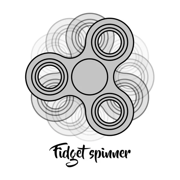 Tipik üç başlı topluca spinner. Stres giderici oyuncak. El spinner. Vektör çizim — Stok Vektör