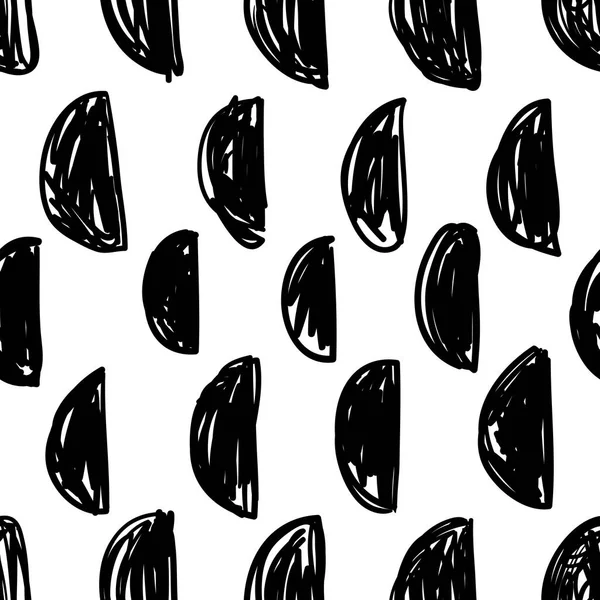Escandinavo monocromo primitivo minimalista vector tribal fondo. Patrón blanco y negro sin costuras. Perfecto para fondos de pantalla, relleno de patrones, fondos de página web, texturas superficiales, textiles — Archivo Imágenes Vectoriales