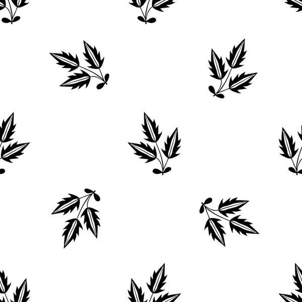 Αφηρημένο floral μοτίβο άνευ ραφής. Σκανδιναβική διάνυσμα φόντο μαύρο και άσπρο. Ιδανική για ταπετσαρίες, γεμίσματα μοτίβου, υπόβαθρα ιστοσελίδας, επιφανειακές υφές υφασμάτων — Διανυσματικό Αρχείο