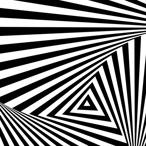 Svart och vit bakgrund. Optisk illusion. Abstrakta geometriska vektorillustration för din design — Stock vektor