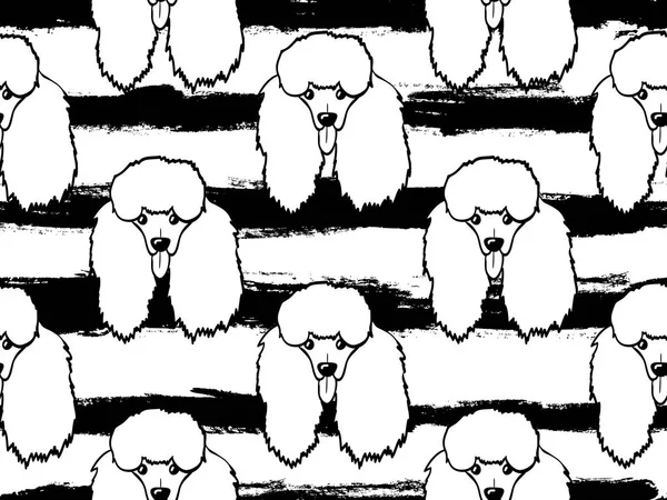 Seamless pattern with dogs. Poodle. Vector background. Perfect for wallpapers, pattern fills, web page backgrounds, surface textures, textile — Stock Vector