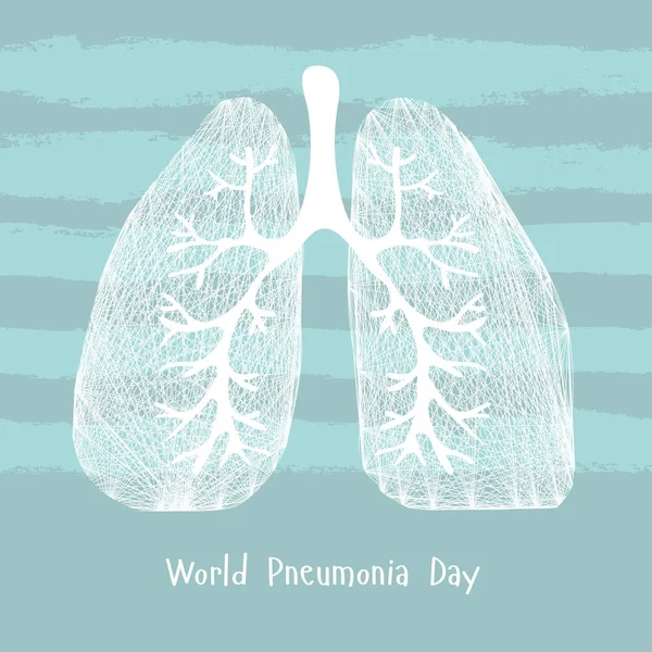 Lungs symbol. Breathing. Lunge exercise. Lung cancer (asthma, tuberculosis, pneumonia). Respiratory system. World Tuberculosis Day. World Pneumonia Day. Health care — Stock Vector