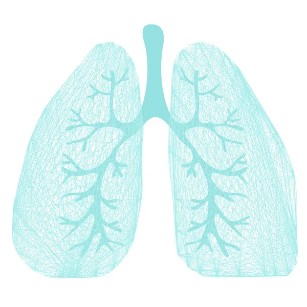 Simbol paru-paru. Bernafas. Latihan fisik. Kanker paru-paru (asma, TBC, pneumonia). Sistem pernapasan. Hari Tuberkulosis Sedunia. Hari Pneumonia Sedunia. Layanan kesehatan - Stok Vektor