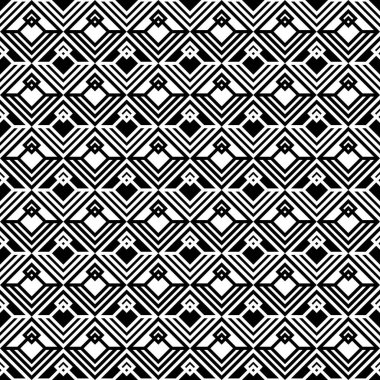 Dikişsiz siyah beyaz en az geometrik desen vektör arka plan. Duvar kağıtları, desen dolgularını, web sayfası arka planlar, yüzey dokuları, tekstil için mükemmel