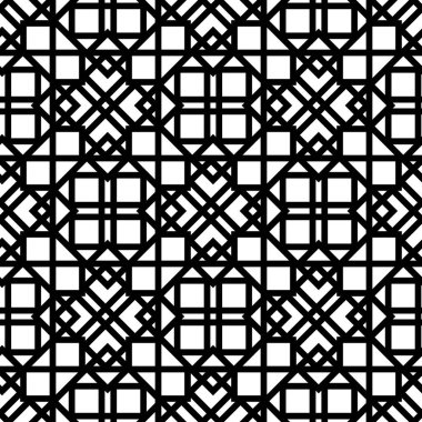Dikişsiz siyah beyaz en az geometrik desen vektör arka plan. Duvar kağıtları, desen dolgularını, web sayfası arka planlar, yüzey dokuları, tekstil için mükemmel