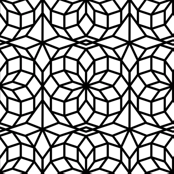 Безшовний чорно-білий мінімальний геометричний візерунок векторний фон. Ідеально підходить для шпалер, заповнення візерунків, фону веб-сторінки, текстури поверхні, текстилю — стоковий вектор