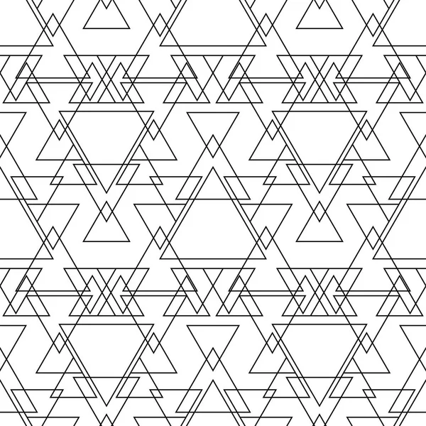 Fondo geométrico mínimo inconsútil del vector del patrón en blanco y negro. Perfecto para fondos de pantalla, rellenos de patrones, fondos de página web, texturas superficiales, textiles — Vector de stock