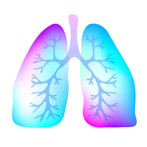 Символ легені. Дихання. Lunge вправу. Рак легенів (бронхіальна астма, туберкульоз, пневмонія). Дихальна система. Всесвітній день туберкульозу. Світ пневмонії день. Охорона здоров'я — стоковий вектор