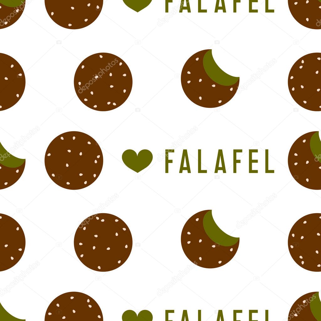 Falafel Restaurant. Falafel ball seamless pattern for falafel restaurants, food website, shawarma shops, kebab shop, food blog, food website, food app, restaurant app, restaurant website