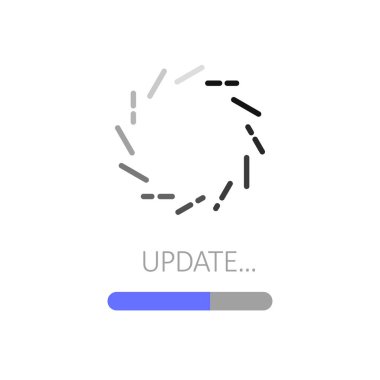 Update simgesi. Sistem yazılımı yükseltme kavram, yükleme çubuğu