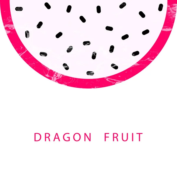 Det är Pitahaya. Dragon frukt platt vektor bakgrund. Sommarfrukt. Sommar försäljning bakgrund med drake frukt. - Pitaya. Banner, affisch, flygblad — Stock vektor