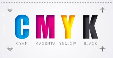 CMYK renk kavramı. Yazıcı mürekkep ve toner, Tipo yazıcılar sağlayıcı. Baskı tutmak!