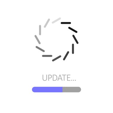 Update simgesi. Sistem yazılımı yükseltme kavram, yükleme çubuğu