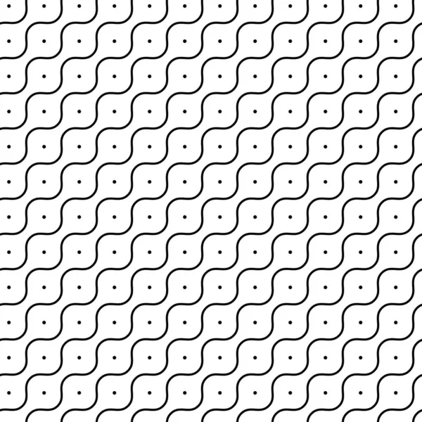 Fondo geométrico mínimo inconsútil del vector del patrón en blanco y negro. Perfecto para fondos de pantalla, rellenos de patrones, fondos de página web, texturas superficiales, textiles — Archivo Imágenes Vectoriales