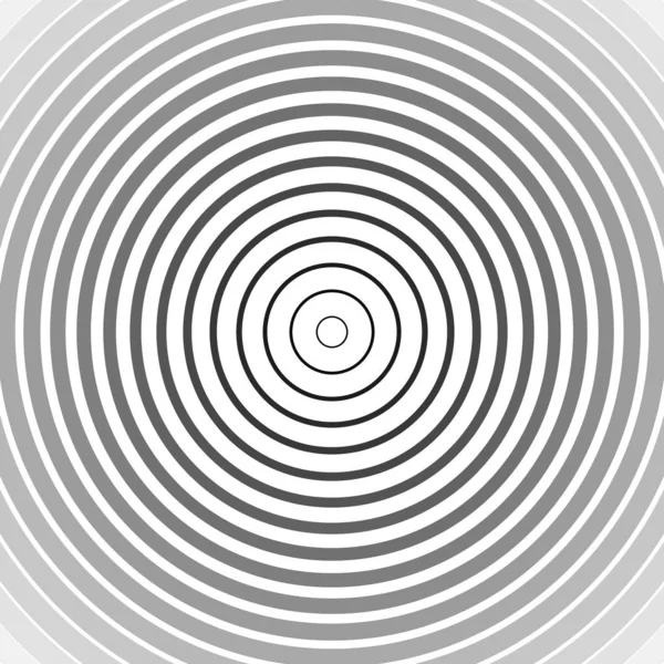 Elemento del cerchio concentrico. Anello di colore bianco e nero. Riassunto — Vettoriale Stock