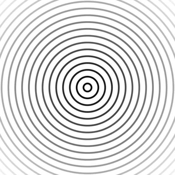 Elemento círculo concéntrico. Anillo de color blanco y negro. Abstracto — Vector de stock