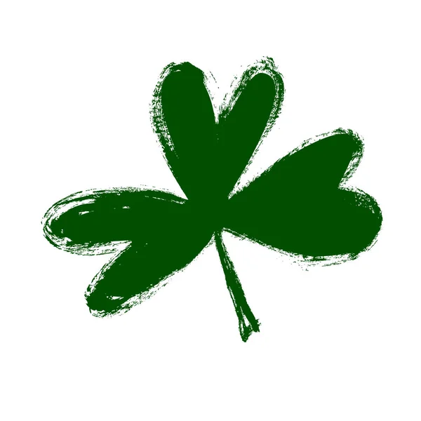 Leaf clover, luck, or St. Patrick's Day vector illustration. Sketch. Hand drawn design — Stock Vector