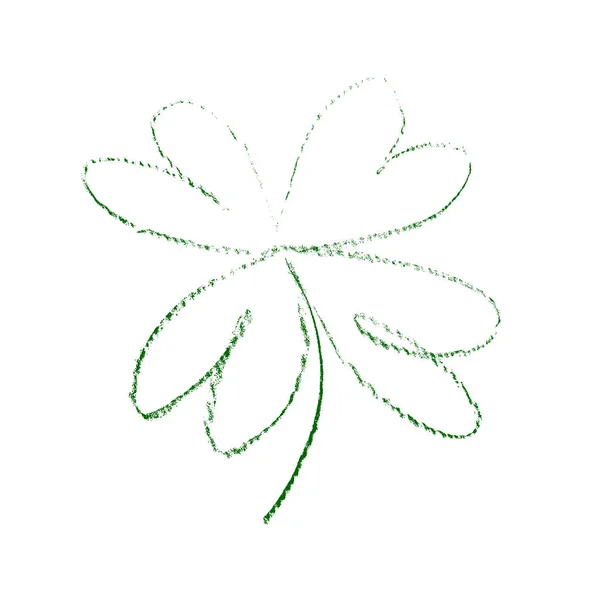 Trèfle à feuilles, chance ou illustration vectorielle de la Saint-Patrick. Croquis. Conception dessinée à la main — Image vectorielle