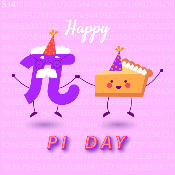 Счастливого дня Пи. Отпразднуй День Пи. Математическая константа. 14 марта (3,14). Отношение окружности к ее диаметру. Постоянное число Пи и пирог
