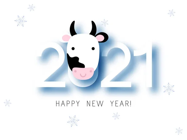 White Metal Boar Bull Cow Chinese Year Symbol Бывшая Китайская — стоковый вектор