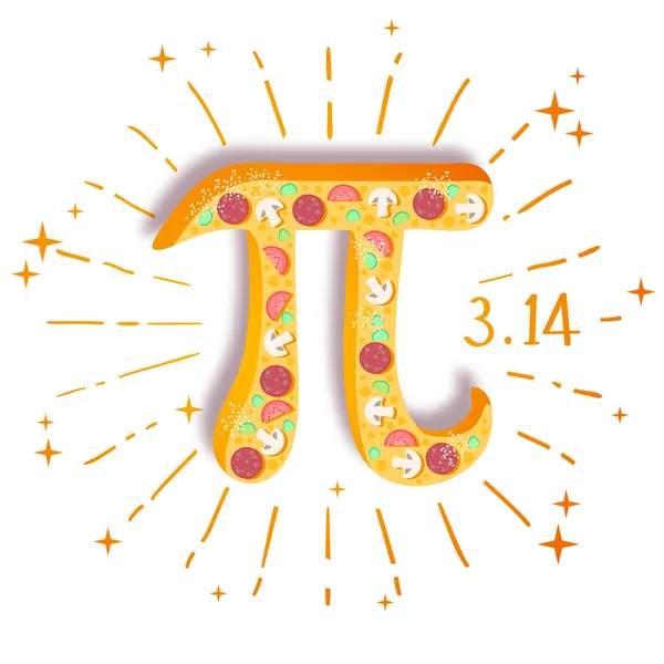 Feliz Día Del Celebra Día Del Constante Matemática Marzo Relación — Vector de stock