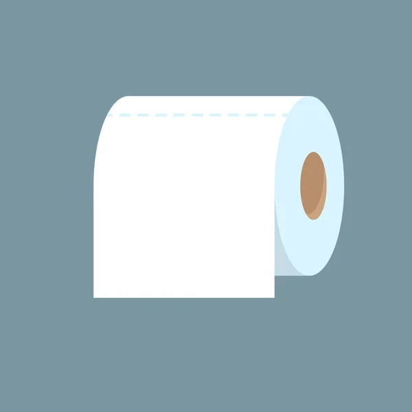 Toiletpapier Rol Wit Papier Vector Illustratie Voor Ontwerp — Stockvector
