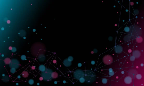未来主义蓝色红色渐变矢量黑色背景对比色边框数字动态雅致技术网络海报卡模板 Tiktok服务 Tiktok背景 Tiktok社交媒体 — 图库矢量图片