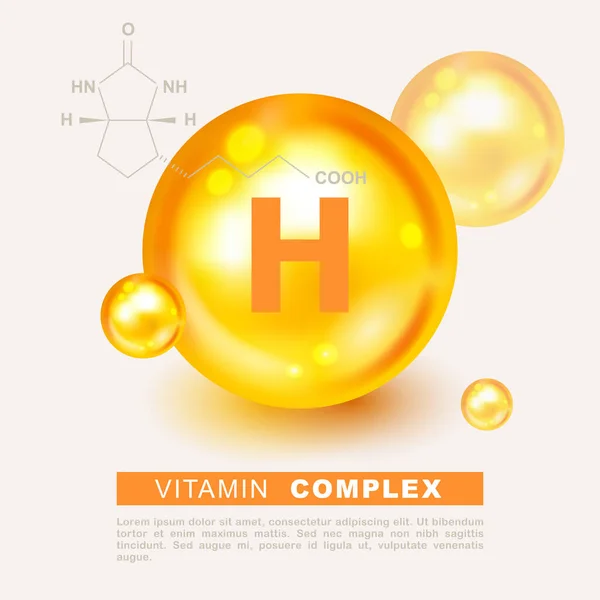 Vitamina Oro Brillante Píldora Icono Cápsula Cápsula Vitamina Icono Vectorial — Vector de stock