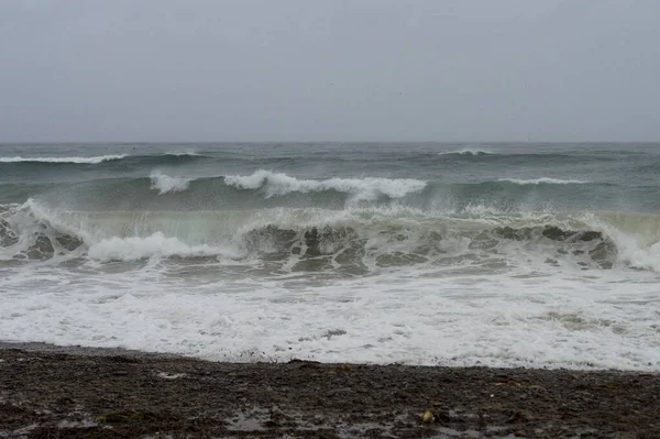 波の嵐の海 ストック写真