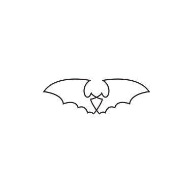 En iyi yarasa logosu tasarımı. soyut simge yarasa vektör çizimi